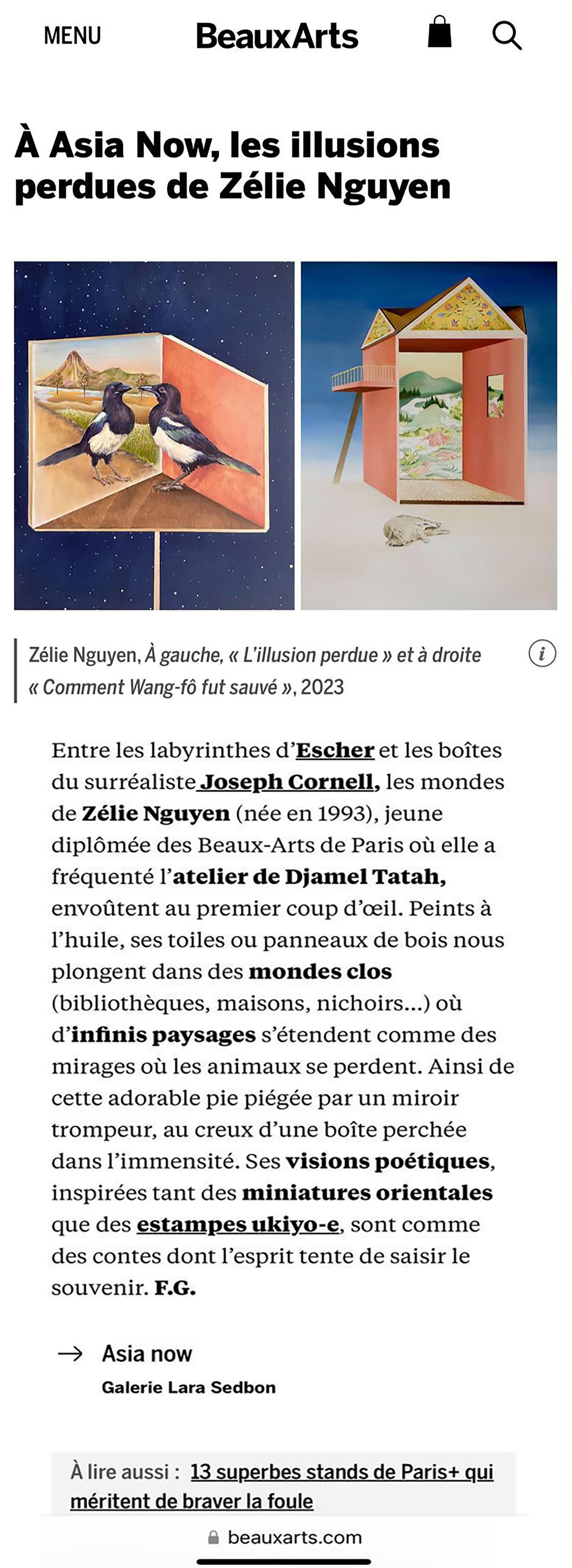 Beaux arts magazine — Asia Now